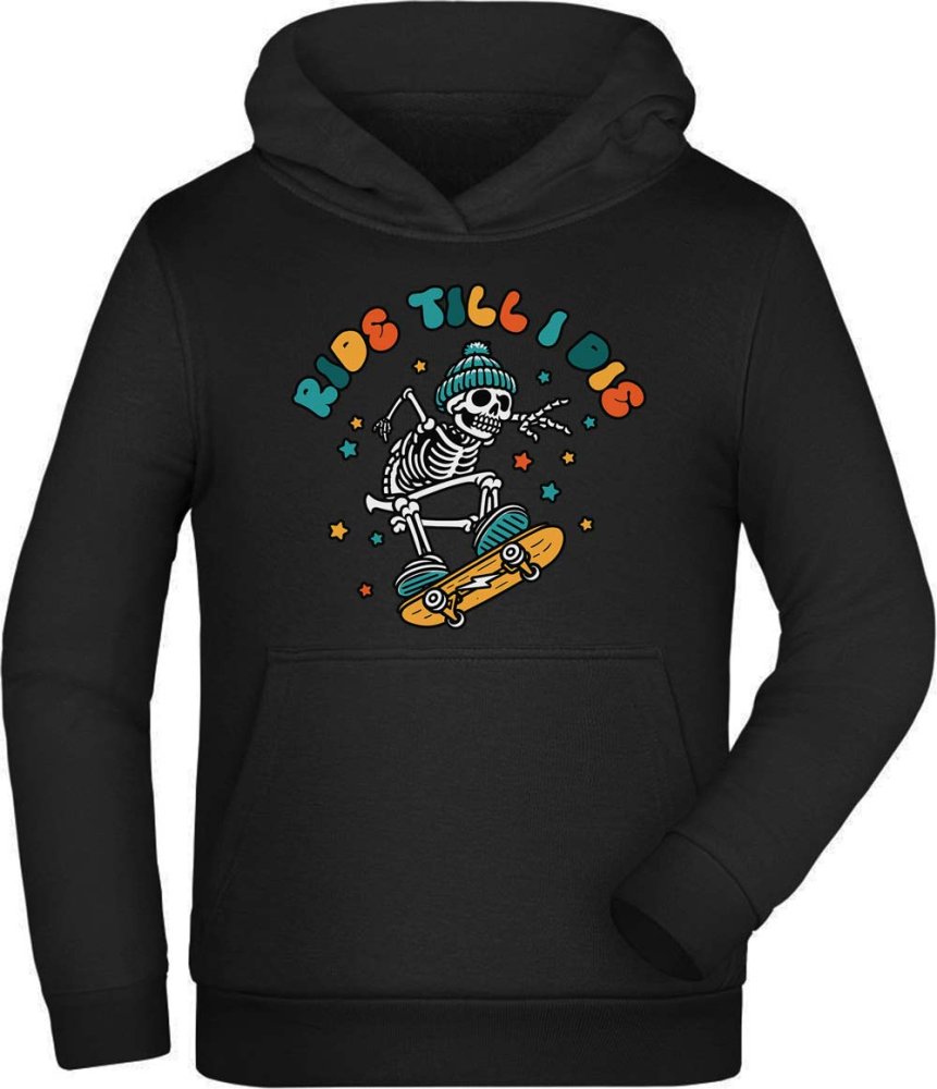 Hooded Sweater Hoodie Kids - Hoodie with Skating Skeleton i514